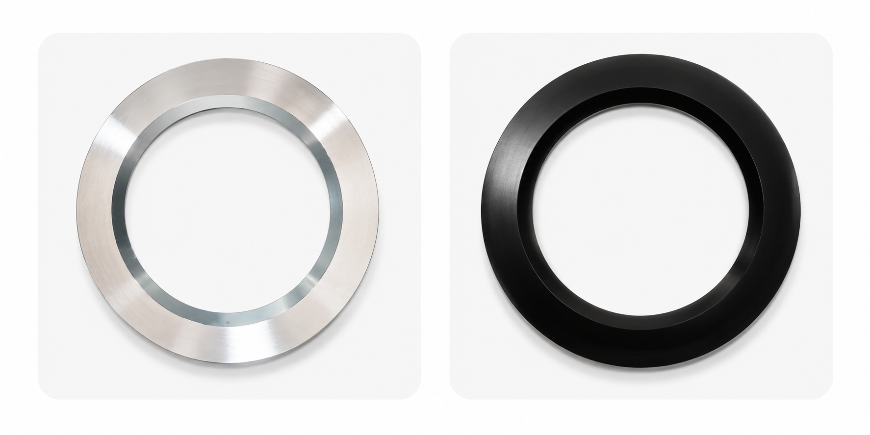 Silver and Black Rings